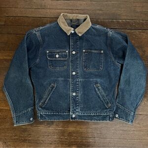 VINTAGE Polo Ralph Lauren Jean Jacket corduroy collar UNISEX